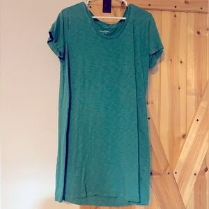 Green-teal tshirt dress